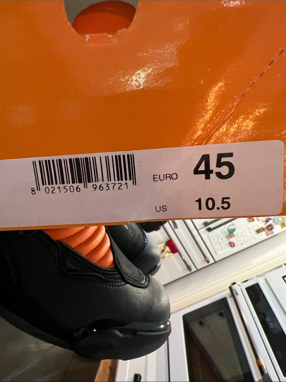 KTM Men's Black & Orange Motorcycle Boots